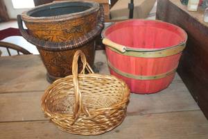 lot 3119 image: Vintage Bushel Basket and More