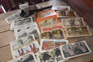 lot 3136 image: Antique Stereograph and Cards