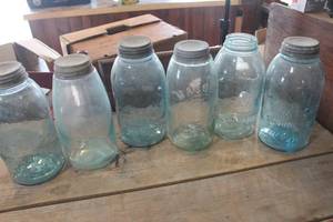lot 3170 image: Antique Large Canning Jars