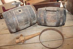 lot 3173 image: Antique Whiskey Kegs and More