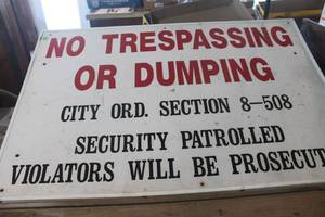 lot 3194 image: Large No Trespassing Sign 24 x 36