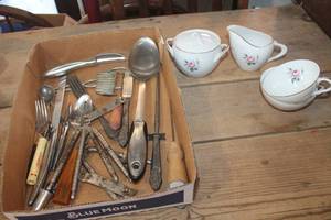 lot 3216 image: Vintage Silverware, Tea Cups & More