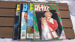 lot 14 image: Heavy Metal The Illustrated Fantasy Magazine - Lot of 5 Issues