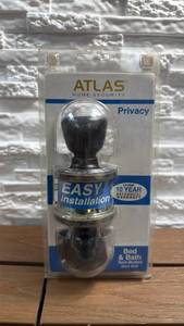 lot 33 image: Atlas Home Security Privacy Bed & Bath Turn-Button Door Lock