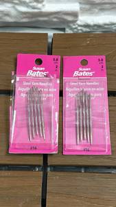 lot 40 image: Susan Bates Steel Yarn Needles #16 5.0cm 2in 5pcs Lot of 2