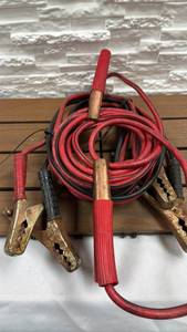lot 104 image: Jumper Cables with Clamps (Red and Black)