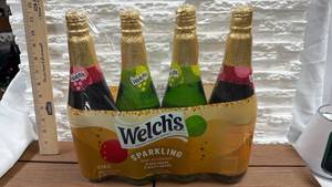 lot 110 image: Welchs Sparkling Non-Alcoholic 4 Pack 750mL Grape Juice Cocktail