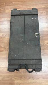 lot 114 image: Military Ammunition Box with Rope Handles and Metal Hardware