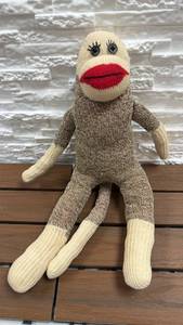 lot 120 image: Knit Sock Monkey Stuffed Doll (17 inches)