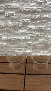 lot 140 image: Glass Lamp Chimney 2-Piece Lot