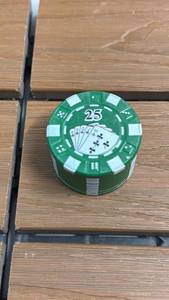 lot 145 image: Poker chip themed Herb Grinder