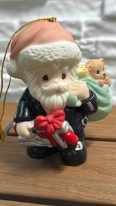 lot 156 image: Precious Moments All Revved Up for the Holidays Biker Santa Christmas Ornament (171032 - 2016)