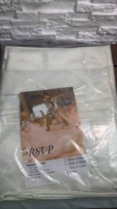 lot 232 image: RSVP Tablecloth Set 70in Round 100% Polyester