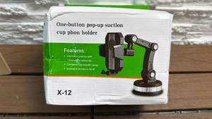 lot 274 image: One-button Pop-up Suction Cup Phone Holder 360° Car Mount X-12