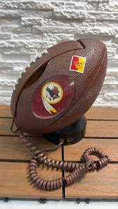 lot 300 image: NFL Football Shaped Telephone with Washington Redskins and NFL Logos