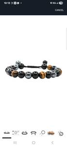 lot 28 image: cikuvlu Beaded Bracelet with Black and Brown Beads