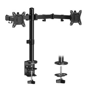 lot 9 image: ErGear Dual Monitor Stand, Heavy Duty Adjustable Monitor Desk Mount for 2 Screens up to 32 Inches, Fully Adjustable Height, Tilt, Swivel, Rotate, Supports 17.6 lbs per Monitor Arm, Easy Installation - Retail $35