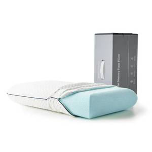lot 40 image: Weekender Cooling Gel Memory Foam Pillow for Sleeping �� King Size, Ventilated Cooling Pillow for Side & Back Sleepers, Neck & Shoulder Support, Medium Firm, Washable Cover - Retail $40