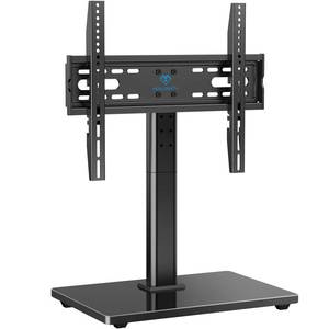 lot 44 image: PERLESMITH Universal TV Stand Legs for 32-70 inch TVs up to 99 lbs, Height Adjustable Tabletop Television Stand Mount, Universal TV Base for Livingroom & Bedroom, VESA 400x400mm PSTVS04-N2 - Retail $76