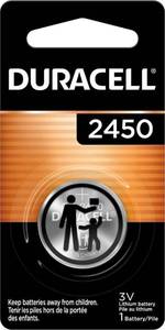 lot 52 image: Duracell CR2450 Lithium Battery, 1 Count, Key Fob & Watch & Car Remote - Retail $5