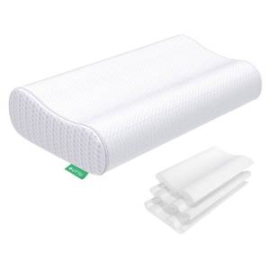 lot 55 image: UTTU Cervical Pillow for Neck Pain Relief, Memory Foam Neck Pillow for Sleeping, Adjustable Orthopedic Sandwich Pillow, Contour Cooling for Side Back Stomach Sleeper, Queen(23.6�13.8�5.24.5) - Retail $49