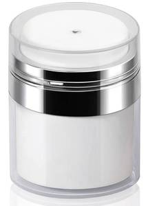 lot 56 image: Lotion Dispenser Airless Pump Jar Cream Travel Bottles for Skincare, 0.5 Oz - Retail $5