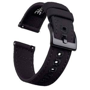 lot 57 image: Ritche Christmas Gift 18mm Vintage Canvas Wristbands Quick Release Watch Band Replacement Watch Straps for Men Women, White Elephant Gifts, Stocking Stuffers for Men, Fathers Day gifts - Retail $20