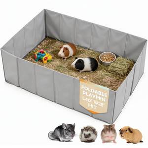 lot 90 image: MEEXPAWS Small Animal Playpen, Portable Hamster Guinea Pig Cage for Travel - Retail $35