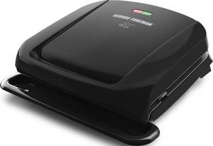 lot 105 image: George Foreman 4-Serving Indoor Grill with Removable Plates - Retail $42