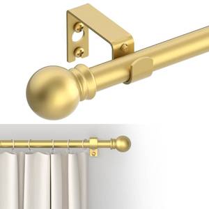 lot 109 image: GXOACKJ Curtain Rods for windows 32-48 inch, 58 inch Decorative Gold Splicing Heavy Duty Metal Curtain Rod set with Brackets - Retail $8