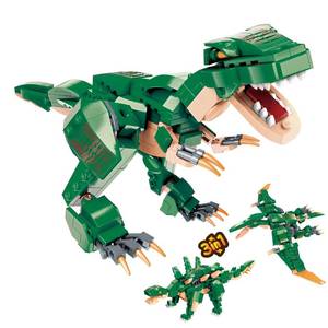 lot 116 image: HSANHE 3 in1 Dinosaurs Building Blocks Toys for Kids Age 6-10 Year Old, Educational Building Sets Best Gifts for Boy 6-10 (Green) - Retail $20