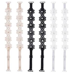 lot 130 image: obmwang 3 Pairs Womens Bra Straps Lace Flower Elastic Adjustable Underwear Strap Replacement Shoulder - Retail $6