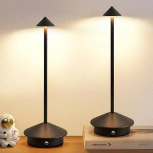 lot 149 image: NEWSEE Modern Cordless Table Lamp Set of 2, Black Portable LED Desk Lamps - Retail $33