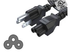 lot 168 image: New Extra Long 12Ft 3 Prong AC Laptop Power Cord Cable for Dell IBM HP Mac Studio Compaq Asus Sony Toshiba Lenovo Acer Gateway MSI Notebook Computer Charger Pwr IEC-60320 IEC320 C5 to NEMA 5-15P - Retail $0