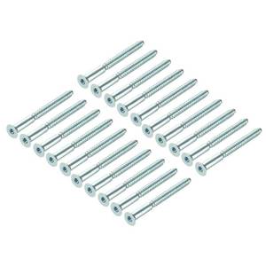 lot 177 image: uxcell Furniture Confirmat Screw 7x85mm Hex Socket Wood Screws Zinc Plated 20pcs - Retail $14