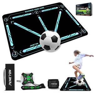 lot 191 image: Soccer Training Mat, Soccer Practice Equipment for Footwork and Agility - Retail $21