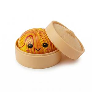 lot 236 image: Crossunx Orange Marbled Dumpling Squishies Stress Balls, Colorful Squishies Dumpling Fidget Sensory Toy with Food Steamer, Squeeze Dough Ball for Stress Relief, Stretchy Desk Toys Gift - Retail $18