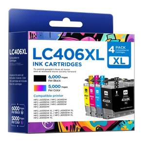lot 244 image: LC406XL LC406 Ink Cartridges High Yield Replacement for Brother LC406 XL - Retail $30