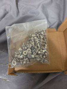 lot 250 image: #10 x 38 Flat Head Sheet Metal Screws, 304 Stainless Steel (18-8), Phillips Drive, Self Tapping, Corrosion Resistant Screws for Wood, Sheet Metal and More, 100 Pack - Retail $0