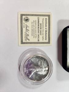 2000-P American Silver Eagle 1 Troy Ounce .999 Fine Silver Morgan Mint COA
