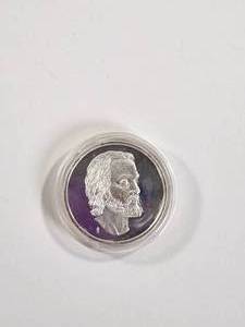 lot 103 image: Jesus Christ Religious 1 Troy Oz .999 Fine Silver Round