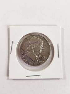 lot 105 image: 1963-D Franklin Half Dollar 90% Silver Denver Mint