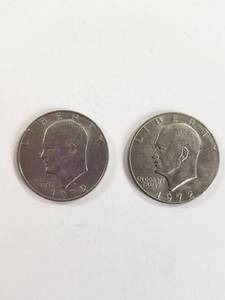 lot 125 image: Lot of 2 1972 Eisenhower Dollars