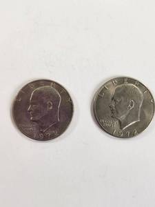 lot 126 image: Pair of 1972 Eisenhower Dollars