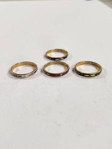 lot 199 image: 4 Cloisonne and Bronze Rings
