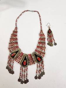 lot 227 image: Vintage Egyptian Revival Style Statement Necklace
