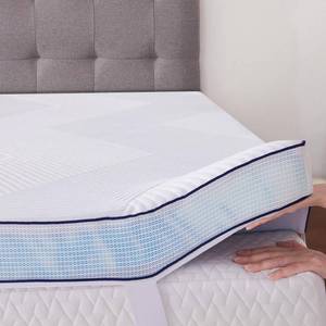 lot 18956 image: SOOSLEEPY Full Size Memory Foam Mattress Topper 3 Inch with Removable Soft Cover Ventilated Breathable Cooling Mattress Pad Portable Bed Topper for Back Pain and Pressure Relief, CertiPUR-US Certified - Retail $76