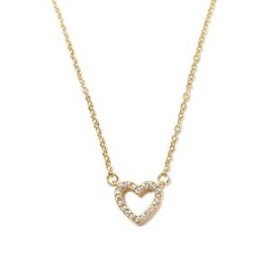 lot 18990 image: Kairosia 14K Gold Plated Cubic Zirconia Necklace for Women Choker Fashion Pendant Chain Necklace Women Jewelry Gift Birthday Gift Light Luxury Design Necklace - Retail $22
