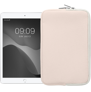 lot 18996 image: kwmobile Neoprene Pouch Compatible with 9,7-11 Tablet - Universal Sleeve Case Cover with Zipper for Tablet - White - Retail $19
