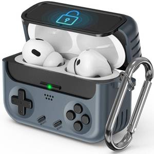 lot 19019 image: Inesore AirPods Pro 2nd1st Generation Case Cover, Classic Handheld Game Console Design, Sturdy TPU Protective Case for Apple AirPods Pro 2nd1st Gen 201920222023 (Black) - Retail $15